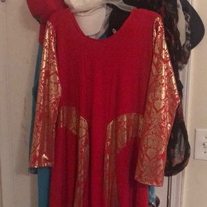 Red &Gold PrAise dance dress !